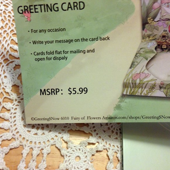 Fairy Pop-up card for birthday or other special occasion - Picture 4 of 5